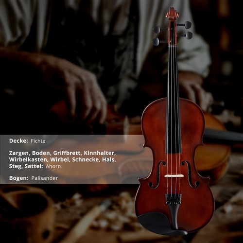 Geige violine set natur - 4/4,